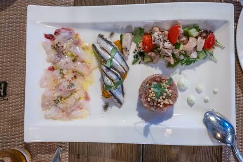 Fisch Vorspeisen-Teller im Ganeum Restaurant Lovran