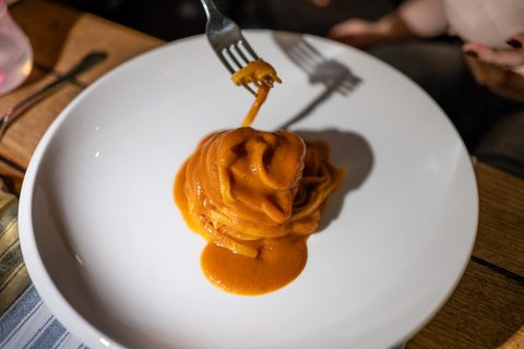 Tomaten Pasta fürs Kind im Zijavica Restaurant Moscenicka Draga