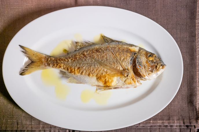 Gebratene Rotbrasse im Ganeum Restaurant Lovran
